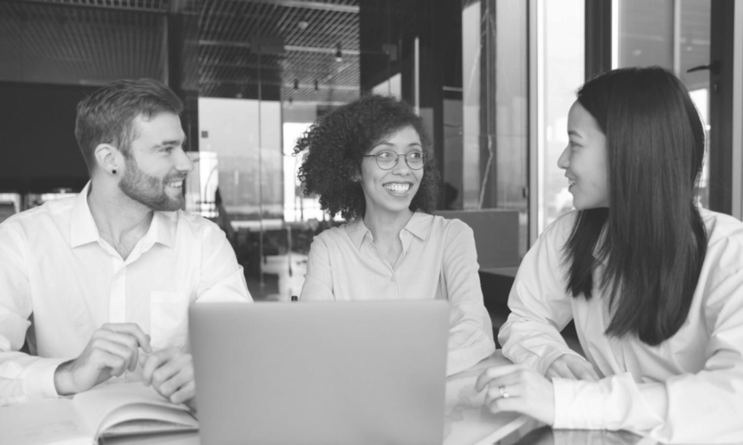 Financial professionals analyzing market data